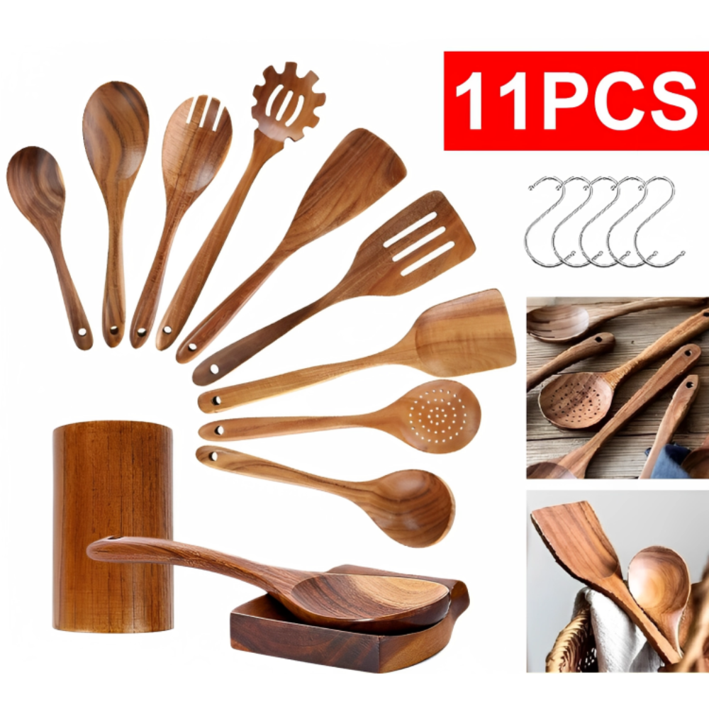 Teak Wooden Utensil Set