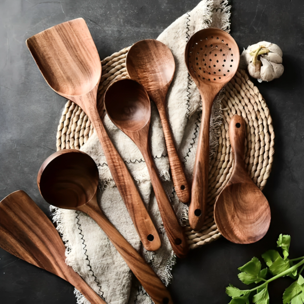 Teak Wooden Utensil Set