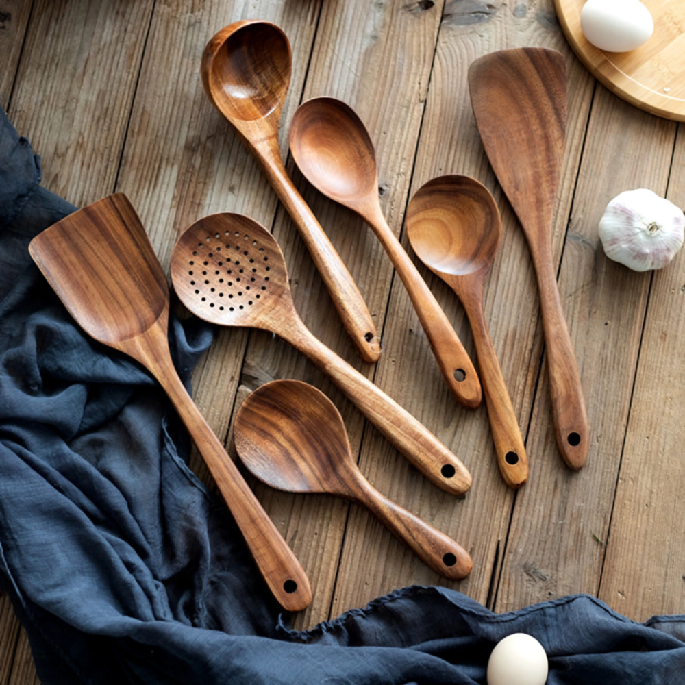 Teak Wooden Utensil Set