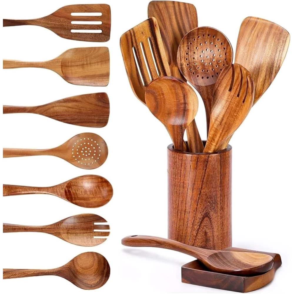 Teak Wooden Utensil Set