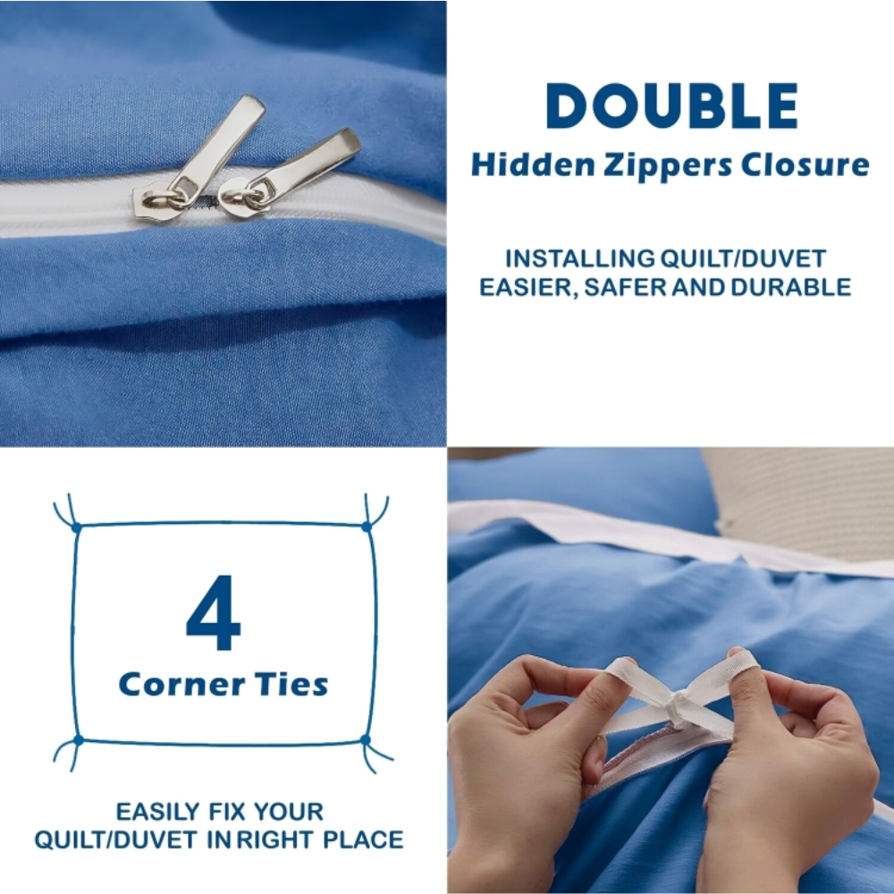SoftLux™ Quilt Duvet Cover Set - Ocean