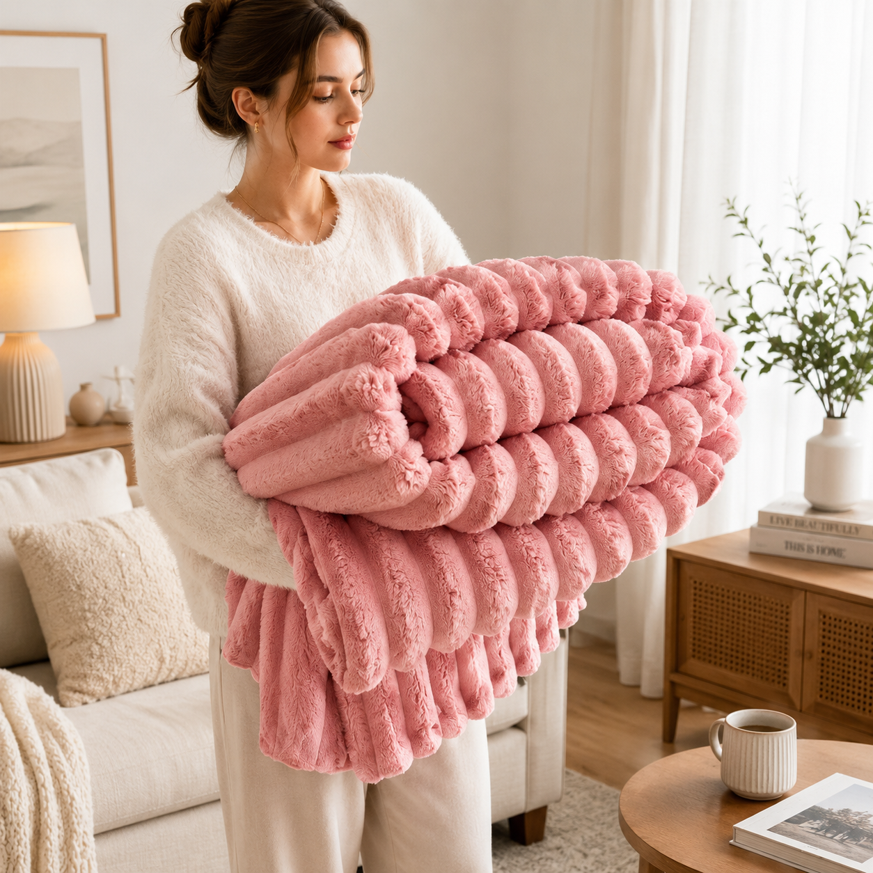 DreamCloud Ribbed Throw