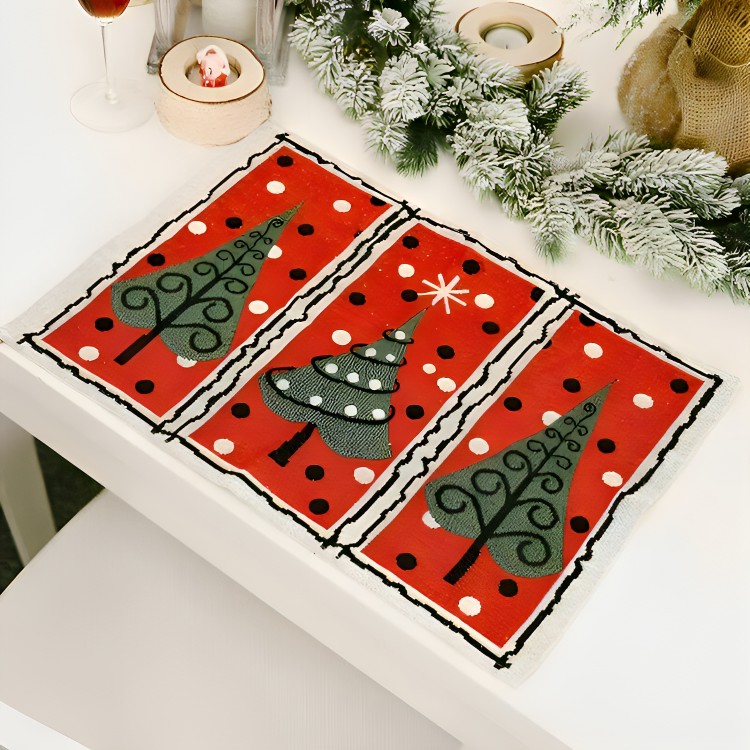 Christmas Linen Table Runner & Placemats