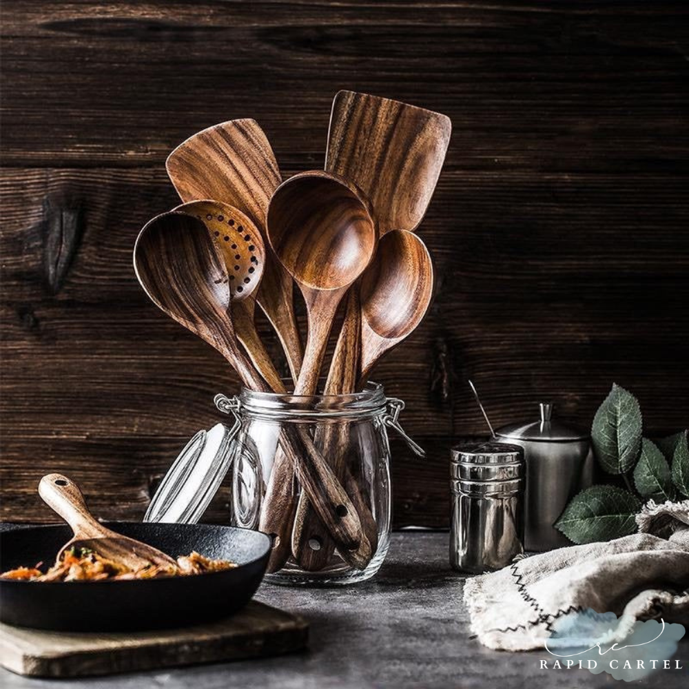 Teak Wooden Utensil Set