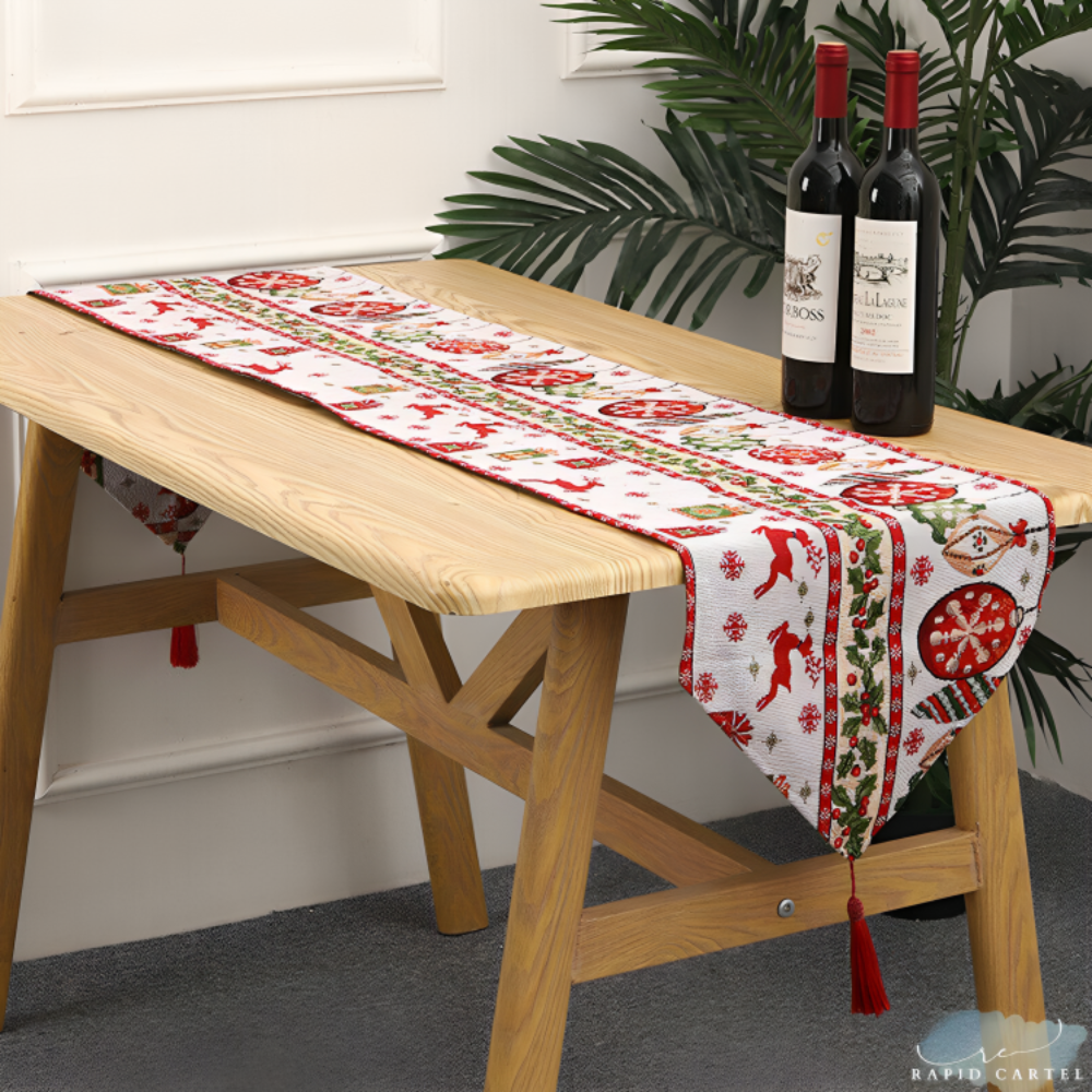 Christmas Linen Table Runner & Placemats