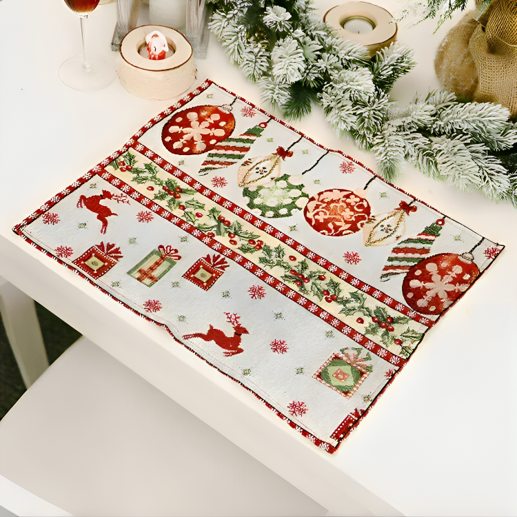 Christmas Linen Table Runner & Placemats