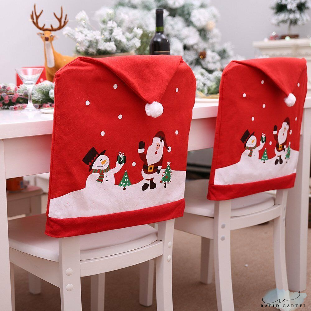 Santa hat christmas chair covers online