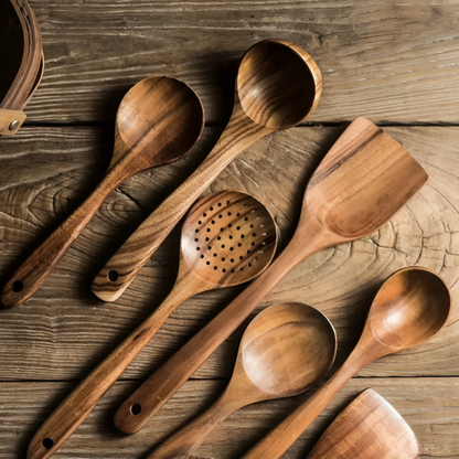 Teak Wooden Utensil Set