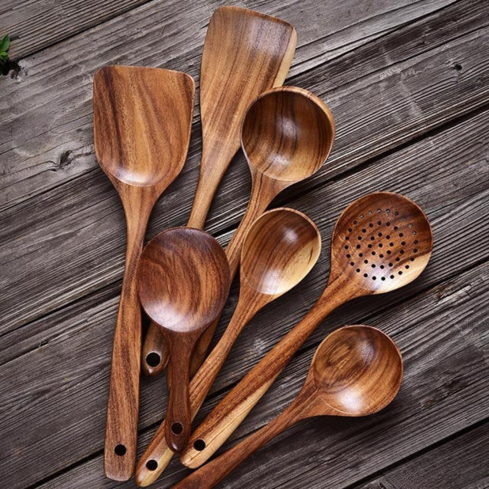 Teak Wooden Utensil Set