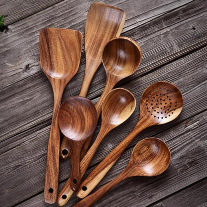 Teak Wooden Utensil Set