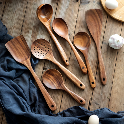 Teak Wooden Utensil Set