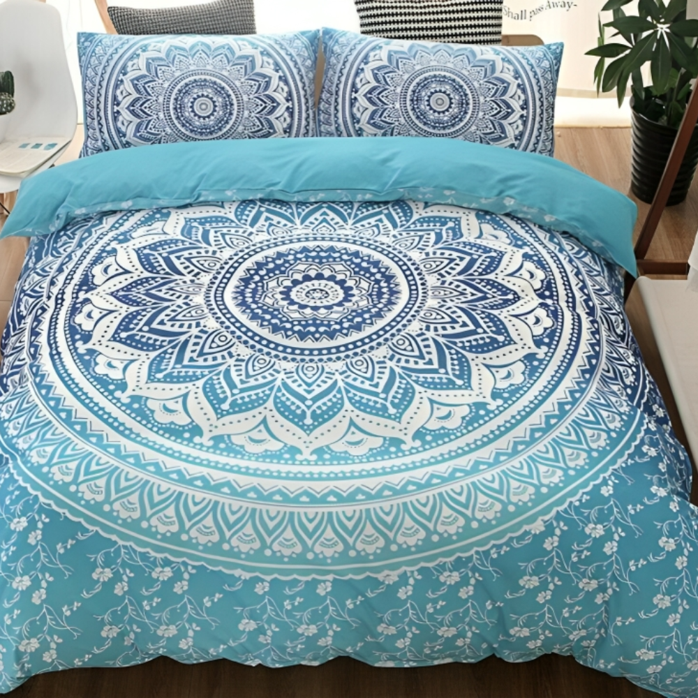 Bohemian Ultra Soft Printed Quilt Duvet Cover Set