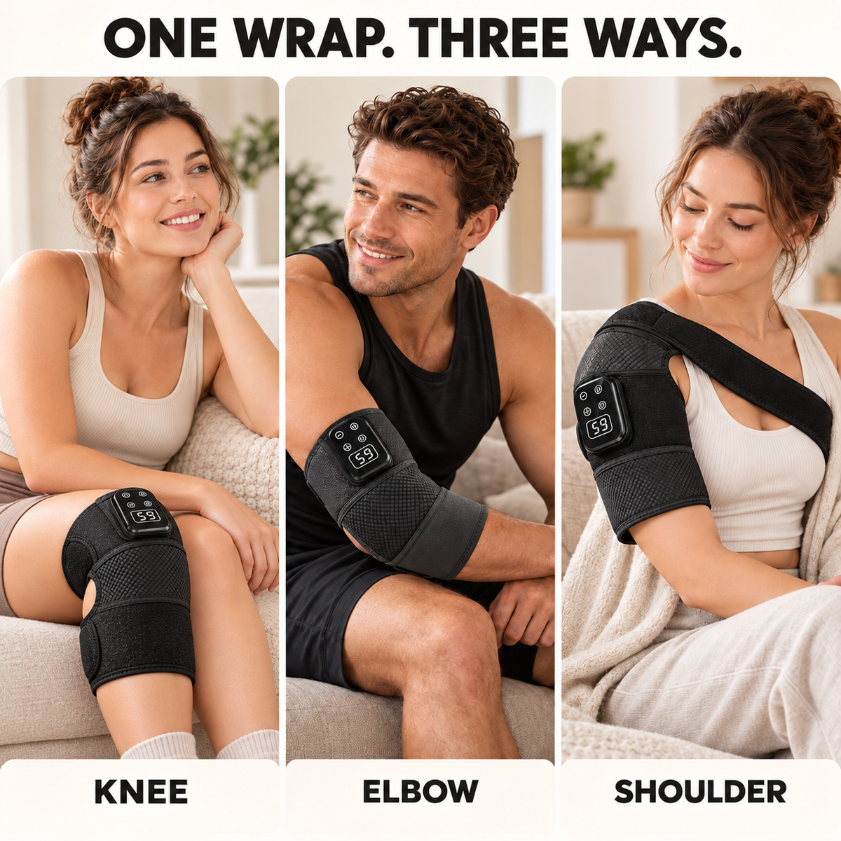 ThermaWrap™ 3-in-1 Cordless Heat &amp; Vibration Wrap