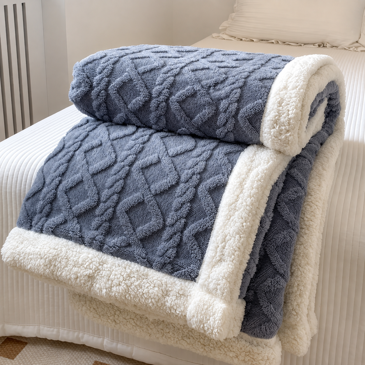 CozyCalm Sherpa Blanket™ Super Soft, Double-Layered &amp; Ultra Warm