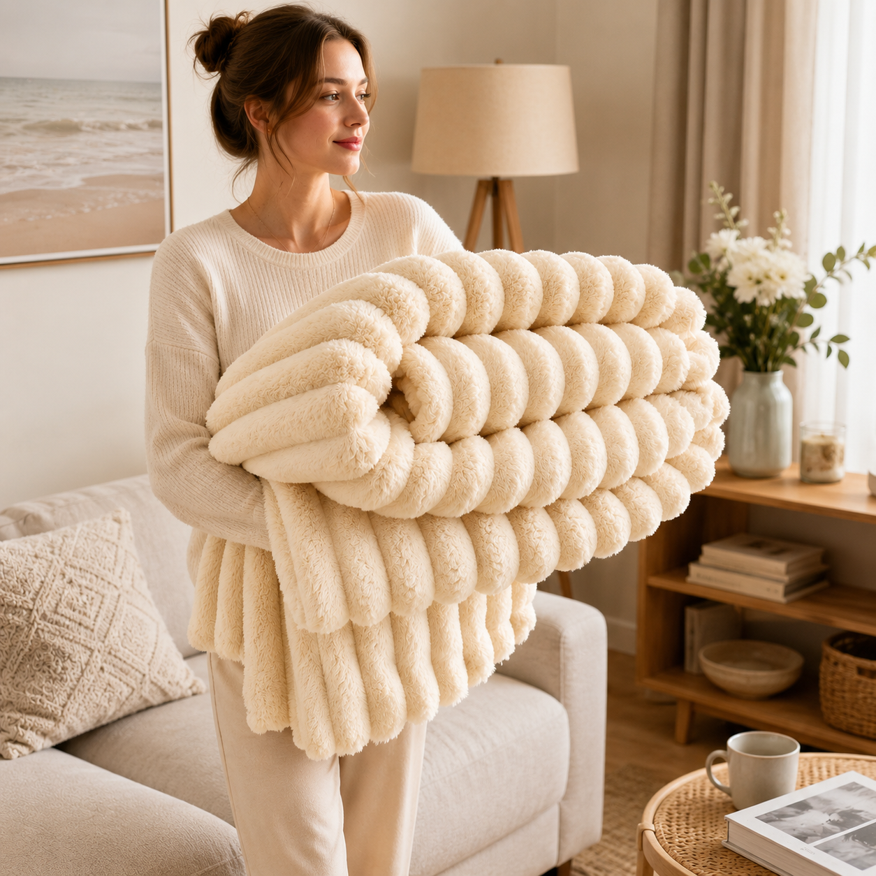 DreamCloud Ribbed Throw