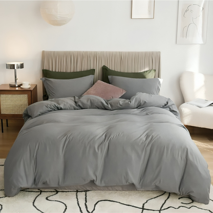 SoftLux™ Quilt Duvet Cover Set - Grey | 30% OFF TODAY