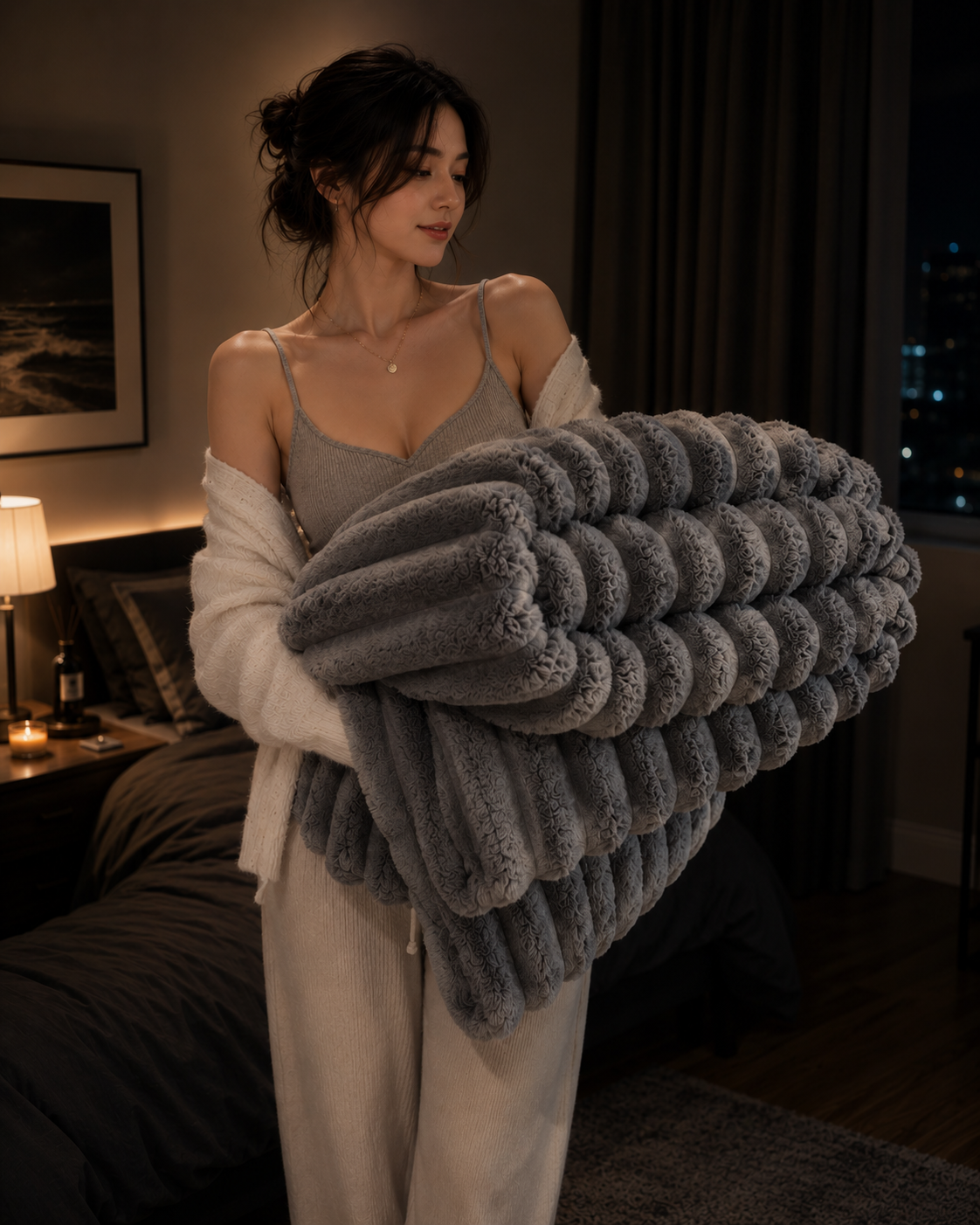 DreamCloud Ribbed Throw