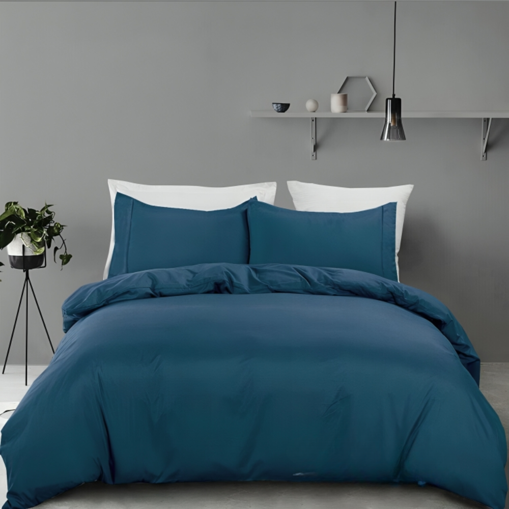 SoftLux™ Quilt Duvet Cover Set - Navy