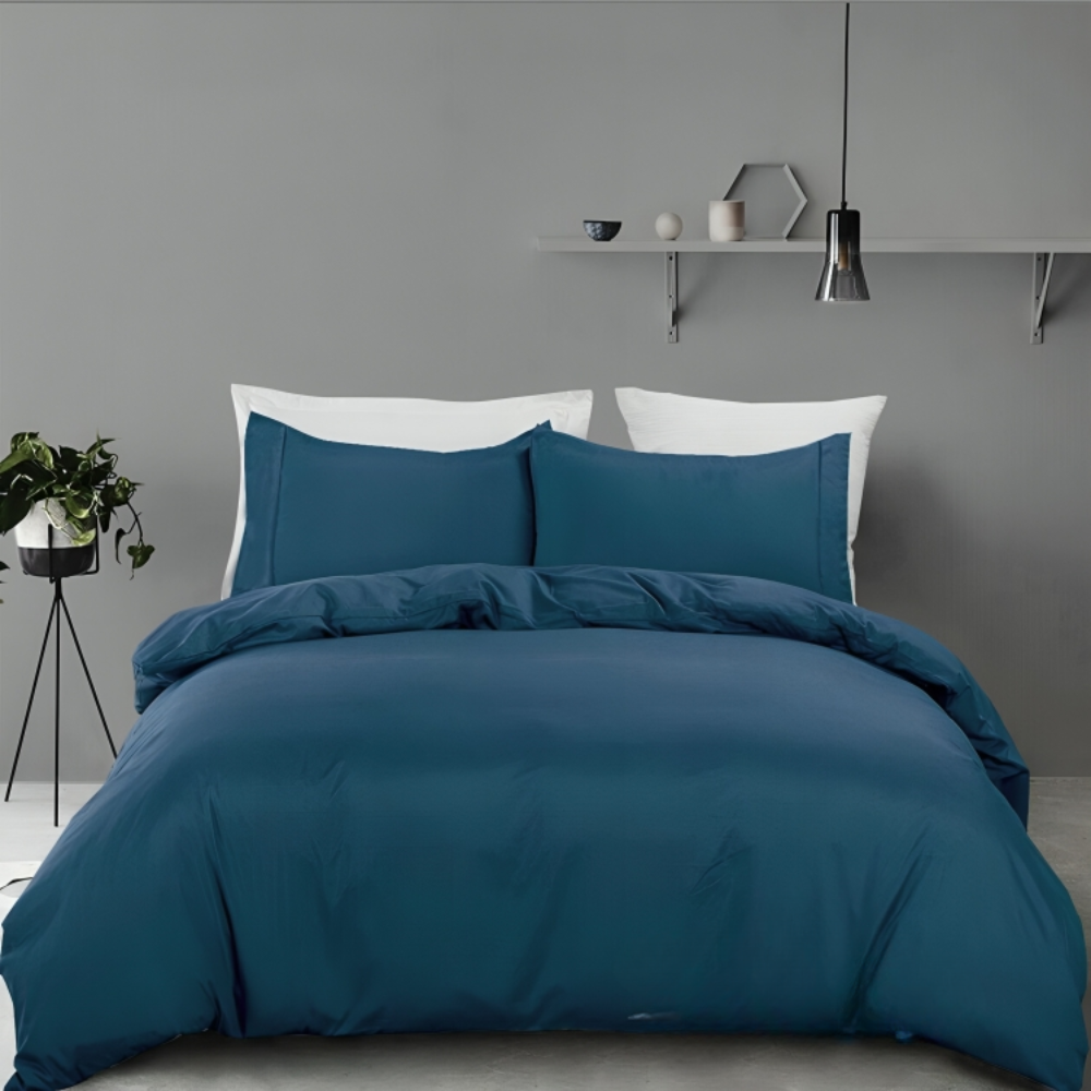 SoftLux™ Quilt Duvet Cover Set - Navy | 30% OFF TODAY