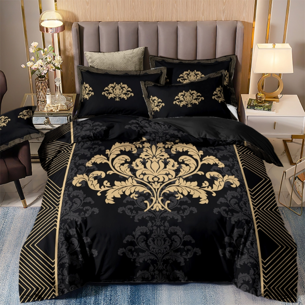 Regal Black - 100% Pure Cotton Duvet Cover Set