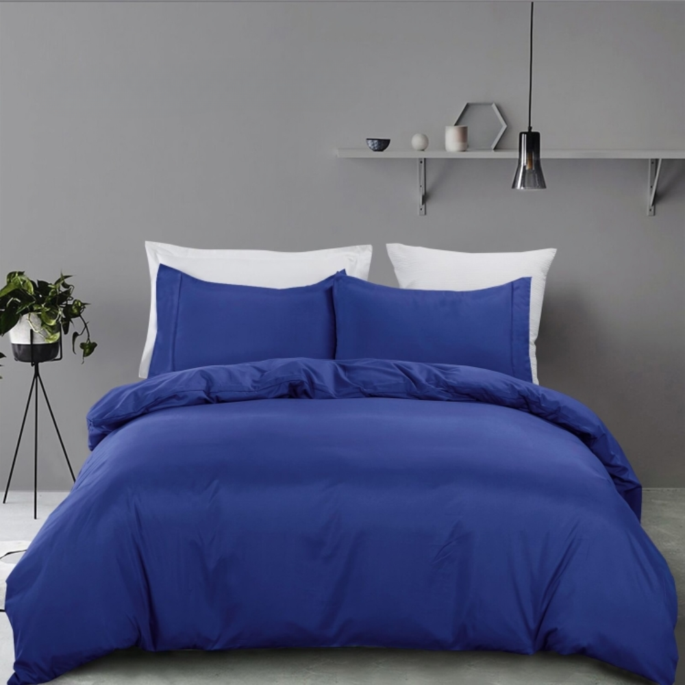 SoftLux™ Quilt Duvet Cover Set - Royal Blue