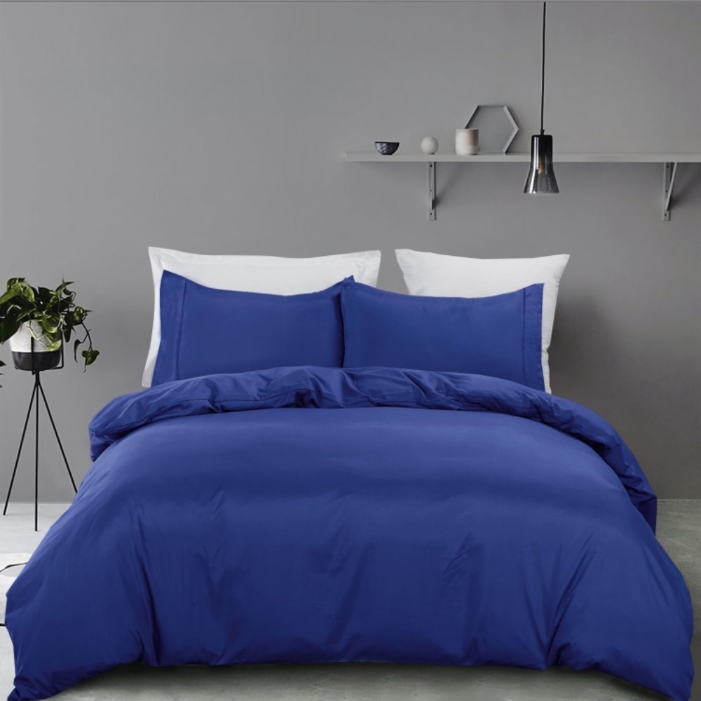 SoftLux™ Quilt Duvet Cover Set - Royal Blue | 30% OFF TODAY