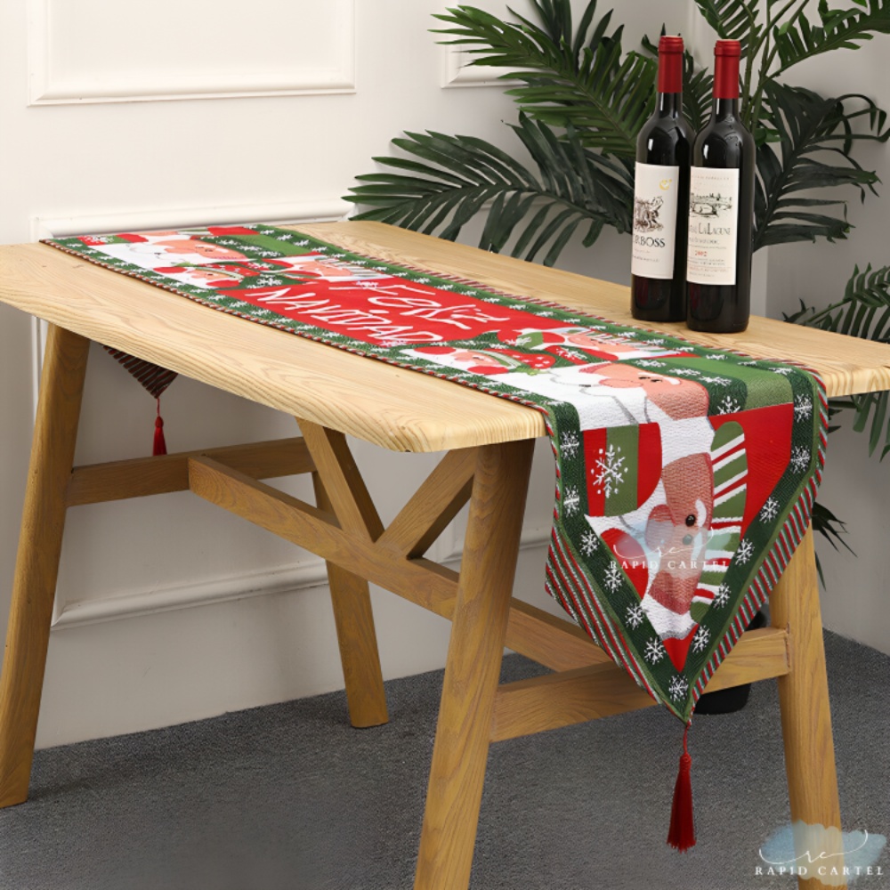 Christmas Linen Table Runner &amp; Placemats