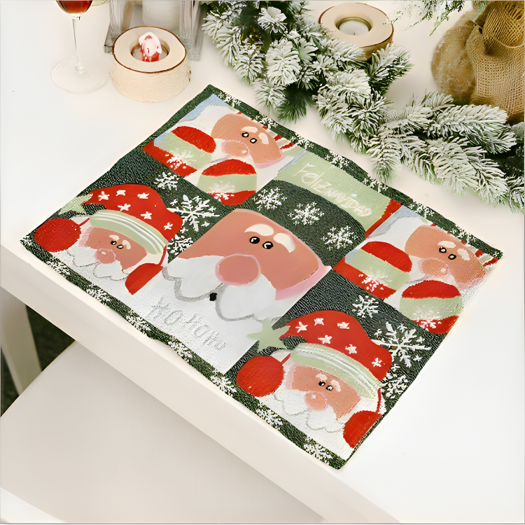 Christmas Linen Table Runner &amp; Placemats