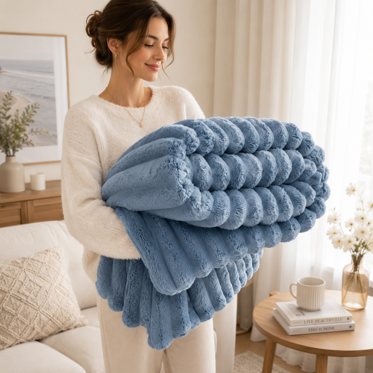 DreamCloud Ribbed Throw