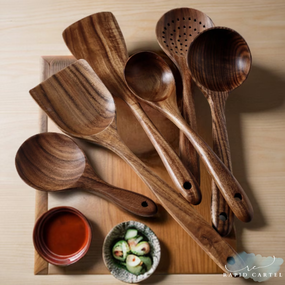 Premium Teak Wood Utensil Set