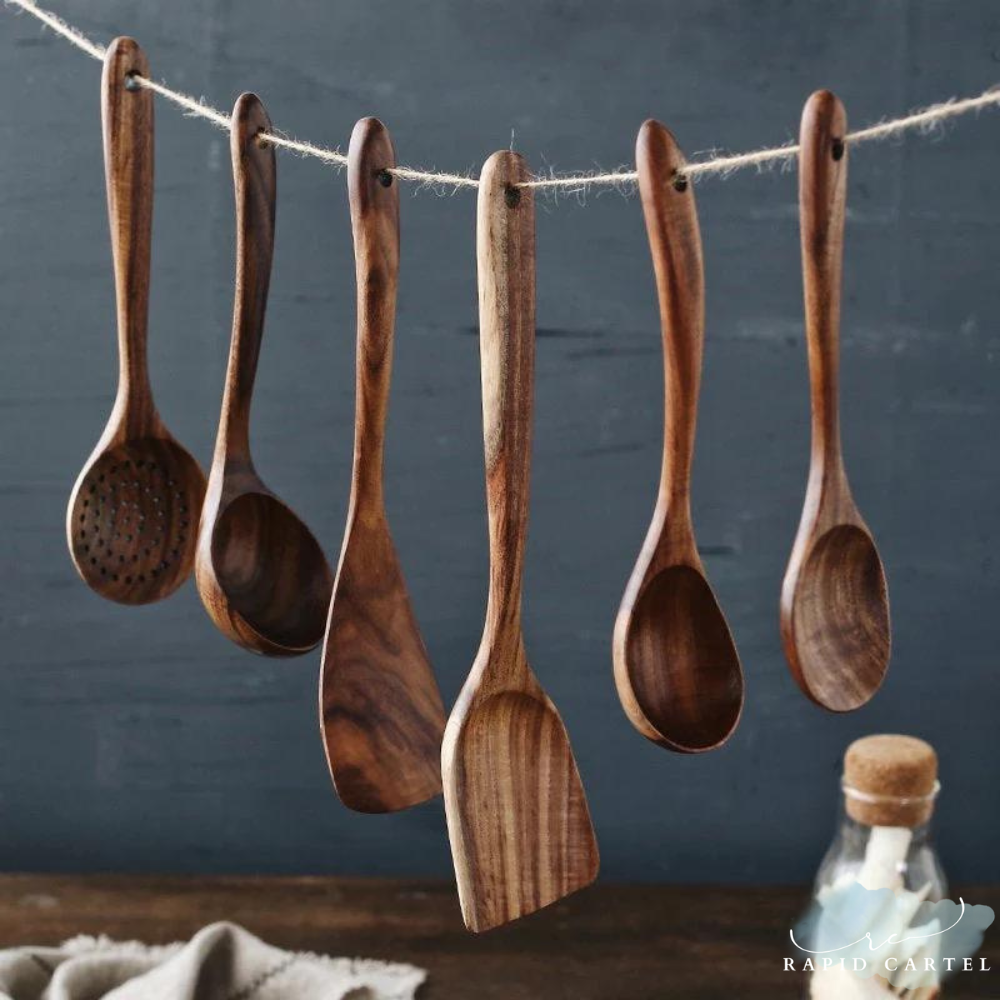 Premium Teak Wood Utensil Set