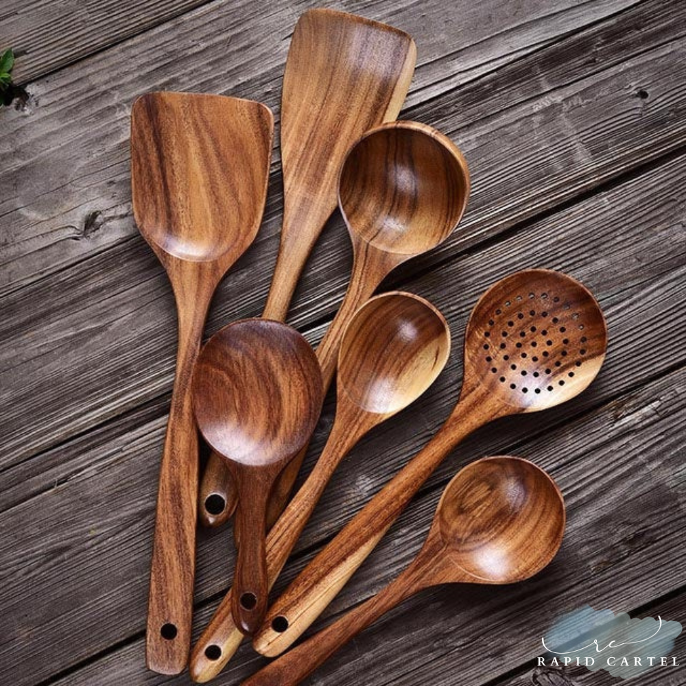 Premium Teak Wood Utensil Set