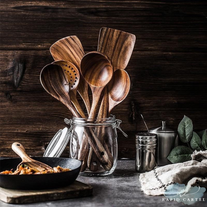 Premium Teak Wood Utensil Set