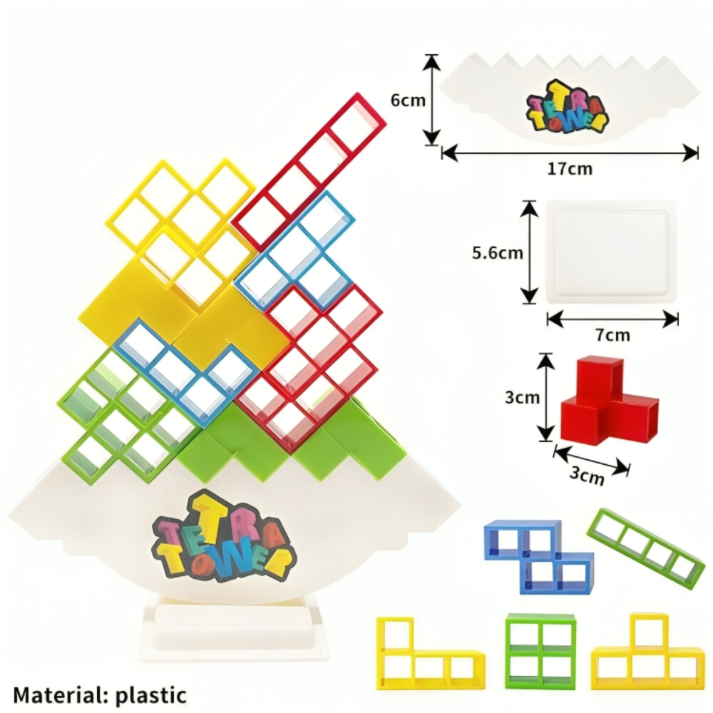 Tetra Tower Balance Game For Kids &amp; Adults