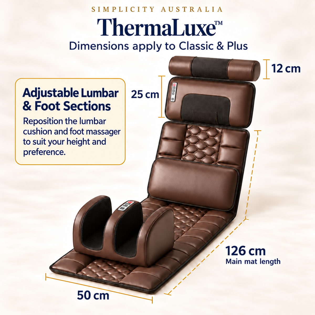 ThermaLuxe™ Full-Body Heat &amp; Massage Mat