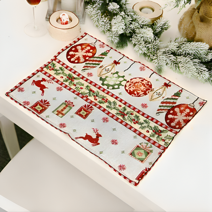 Christmas Linen Table Runner &amp; Placemats