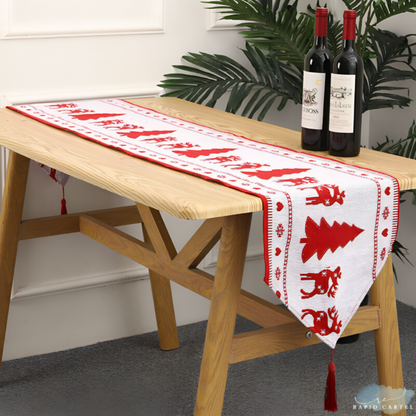 Christmas Linen Table Runner &amp; Placemats