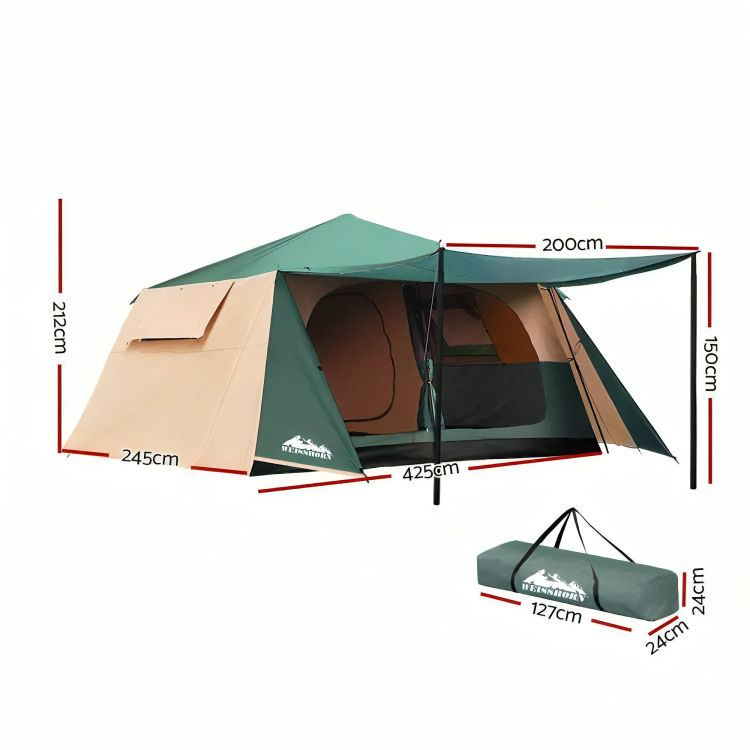 Family Camping Tent | 2 Rooms | 8 Persons