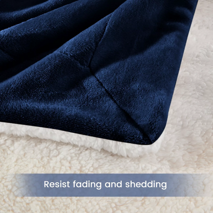 Deluxe Sherpa Flannel Fleece Blanket | Ultra Soft &amp; Warm
