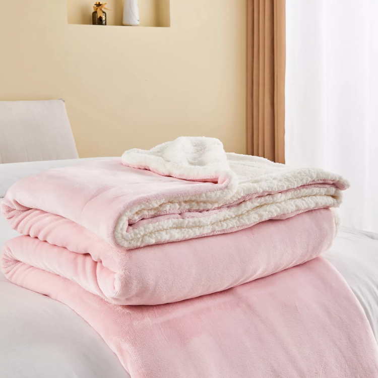 Deluxe Sherpa Flannel Fleece Blanket | Ultra Soft &amp; Warm